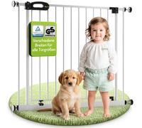 BOMI Griglia per scale TÜV GS Merle | per morsetto | Stop a 90° | Si chiude automaticamente | Griglia di intercettazione bianca per scale, telaio della porta | Griglia di protezione per scale di alta