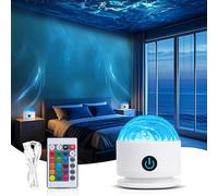Bomiclss Proiettore Aurora Galaxy Star Light 16 colori luci sensoriali per camera da letto Remote Northern Lights Illuminazione d'umore Proiettore di luce notturna per la camera dei bambini Camera da