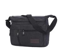 BOMKEE Borsa Messenger Tela, Borsa a Tracolla in Tela Vintage Crossbody Laptop Crossbody Bag per il Lavoro e i Viaggi Scolastici