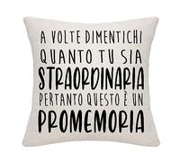 Bommex A volte dimentichi quanto tu sia straordinaria, pertanto questo è un promemoria Copri cuscino ispiratore Laurea Compleanno Regalo di Natale(A volte dimentichi quanto tu sia straordinaria)