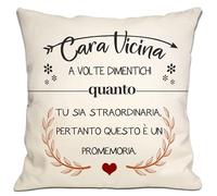 Bommex Cara Vicina A volte dimentichi quanto tu sia Straordinaria fodere per cuscini Promemoria per la vicina di casa Regalo per la partenza Regalo di compleanno Regalo di Natale(Cara Vicina-2)