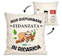 Bommex Divertente copricuscino con tasche per la fidanzata o il fidanzato Copricuscino double-face per la fidanzata Compleanno San Valentino Regalo di Natale(fidanzata)