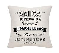 Bommex Divertente Cuscino Copertura per gli Amici Femminili Divertenti Amici Regalo per le Donne Ragazze Bestie Regalo di Amicizia Regalo di Compleanno Regalo di Laurea Regalo di Natale (amica)