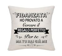 Bommex Divertente Cuscino Copertura per la Ragazza dal Ragazzo Divertente Fidanzata Regalo di Compleanno San Valentino Anniversario Regalo di Natale (fidanzata)