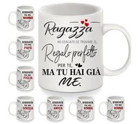 Bommex Ragazza ho cercato di trovare il regalo perfetto per te ma tu hai già me Tazza per la Ragazza da parte del Ragazzo Compleanno San Valentino Regalo di Natale Tazzine da caffè (mia ragazza)