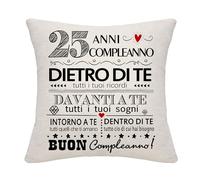 Bommex Regali per il 25° compleanno Regali ispirati al cuscino per 25 anni figlia figlio fidanzato moglie marito sorella fratello Amici colleghi cugini Regali ispirati al 25° compleanno (25)