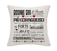Bommex Regalo per il Marito Ispiratore Ricorda Sempre Tu Sia Straordinario Copricuscino per il Marito da Moglie Compleanno San Valentino Anniversario Regalo di Natale (marito)