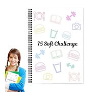 BommFu Agenda Challenge Notebook | A4 Soft Challenge Planning Notebook | 75 Soft Challenge Tracker - Quaderno A Per La Vita Di Tutti I Giorni, Agenda Organizer Con Blocco Note
