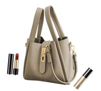 BommFu Borsa a secchio, alla, vintage, accessorio da viaggio per ufficio, incontri ciclismo, pendolarismo, campeggio, shopping, fitness, attività all'aperto, grigio., descrizione