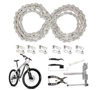 BommFu Catena Per Biciclette, Kit di Accessori per Bici da Montagna, Maglie Rapide Resistente Ricambio Per Ciclismo Bici Spiaggia Cruiser Fuoristrada E Città Adulti E Bambini