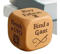 BommFu Cubo decisionale | Cubo di decisione Quilting fatto a mano in legno con 6 compiti di cucito incisi - Divertenti dadi da cucito creativi per quilter, sarti e amanti del fai da te