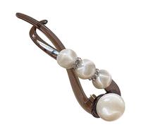 BommFu Fermacapelli Elegante A Torsione,Fermaglio A Morso Antiscivolo Con Decorazione A Perle Alla | Fermaglio Per Coda Di Cavallo Per Donne E Ragazze,Per Nonna Mamma Moglie Figlia Fidanzata