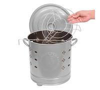 BommFu Gabbia Bruciatore - Inceneritore Inossidabile con Coperchio per Combustione,Attrezzature Giardino per Rifiuti Legno e Scarti,Cortile Giardino Campeggio