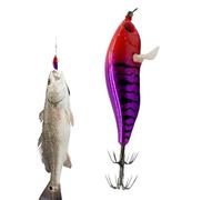 BommFu Lure artificiale da per calamari | Esche Artificiali Luminose al Buio con Amo - Esca da con ganci,per Uomo, in Acque Salate e Dolci, da Spiaggia, Attrezzatura