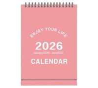 BommFu Mini Calendario da Scrivania - Pianificazione da Gennaio 2026 a Giugno 2027 - Calendario Per L'Anno,per la Famiglia, gli Amici, gli Studenti, la Casa, l'Interno, la Scuola e l'Ufficio