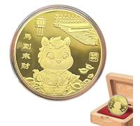 BommFu Moneta Per Il Capodanno Cinese - Moneta Da Collezione Per Buona ,Souvenir Benedizione Anno Del Cavallo 2026 Collezione Cinese Per Decorazione Casa Scrivania Libreria Adulti Bambini Donne