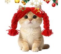 BommFu Parrucca Animali,Copricapo Divertente E - Parrucca Cosplay A Pelo Di - Per Cani Di Tutte Le Taglie Fotografia Domestica Festa E Gioco Di Ruolo Halloween Natale Compleanno