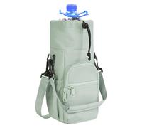BommFu Portabottiglie d'acqua - Portabottiglie per esterni con tasche aggiuntive, impermeabile, regolabile, accessorio leggero per esterni, per pendolari, fitness, pesca, campeggio, verde,