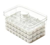 BommFu Portaghiaccio per Congelatore | 3 Livelli 96 Scomparti Stampo a Pressa con Coperchio e Contenitore - Vaschetta per Cubetti di Ghiaccio,per Casa Dormitorio Cucina