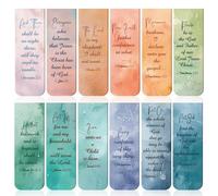 BommFu Segnalibro Bibbia - Segnalibri Magnetici con Versetti Biblici - 12 per Lettura,Idee Regalo per Appassionati Lettura Insegnanti Casa Scuola Natale