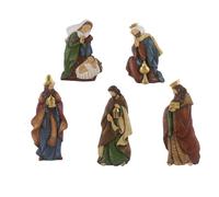 BommFu Statua Del Presepe,Set Classico In Resina Da 5 Pezzi - Scena Della Nascita Di Gesù Decorazione Interna | Per Le Madri I Bambini Gli Adulti Gli Amici Il Portico La Tavola Da Pranzo Il