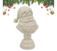 BommFu Statuette Natalizie | Scultura A Mezzo Busto di Babbo Natale - Statuetta di Babbo Natale per Scrivania, Dormitorio, Soggiorno, Appartamento, Bancone, Festa, Festival Invernale, Libreria