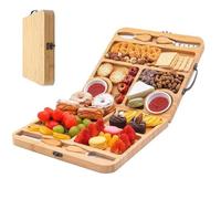 BommFu Tagliere Da Formaggio | Vassoio Carne Con Scomparti Multipli Per Feste - Vassoio Carne E Formaggio | Per Interno Cucina Tavolo Ristorante Appartamento Spuntino Dolce E Alimenti