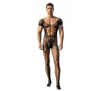 Bommi Fairy Camicia sexy da uomo, a rete da pesce, con taglio out, per feste, club, rave gay