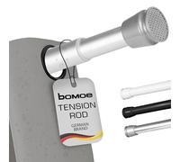 bomoe Bastone per Tenda a Pressione Regolabile 115-200cm Bianca - Asta Doccia Antiscivolo Alluminio senza Forare né Viti - Installazione Semplice - Asta Appendiabiti per Armadio - Neptun