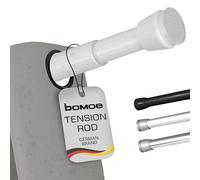 bomoe Bastone per Tenda a Pressione Regolabile 115-200cm Cromata - Asta Doccia Antiscivolo Alluminio senza Forare né Viti - Installazione Semplice - Asta Appendiabiti per Armadio - Neptun