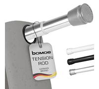 bomoe Bastone per Tenda a Pressione Regolabile 140-260cm Cromata - Asta Doccia Antiscivolo Alluminio senza Forare né Viti - Installazione Semplice - Asta Appendiabiti per Armadio - Neptun