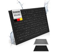 Bomoe Zerbino in Alluminio XL 60x90 cm - Extra Large, Antiscivolo, Antiruggine, Resistente alle Intemperie - Zerbino per Scarpe da Esterno e Interno, Antracite - AluGant