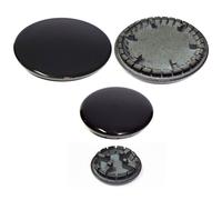 BOMPANI BOREAL- SERIE SPARTIFIAMMA SMALTATI NERI CUCINA GAS - 4 FUOCHI 2 GRANDI