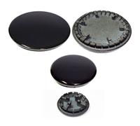 BOMPANI BOREAL- SERIE SPARTIFIAMMA SMALTATI NERI CUCINA GAS - 4 FUOCHI 2 GRANDI