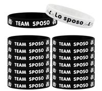 Bomtop 16 Pezzi Addio al Celibato Gadget, Futuro Sposo Confezione, Groom To Be Bracciale Silicone, Amico dello Sposo Accessori, Gadget Addio al Celibato per Festa Matrimonio Nozze Fidanzamento