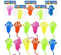 Bomtop 36 Pezzi Mani Appiccicose, Colorato Palme Appiccicose Hands Giocattoli per Bambini Feste Gadget Compleanno Bambini, Che Portano Divertimento Alla Festa (Colore Casuale)