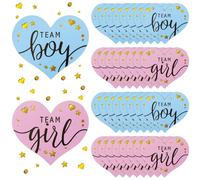 Bomtop Adesivi Baby Shower, 120 Pezzi per la Rivelazione del Genere, Boy o Girl, Gender Reveal Party Decorazione