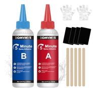 BOMVMVE 5 Minuti Colla Epossidica, 250ml Colla Bicomponente Epossidica, Colla Bicomponente, Colla Epossidica Bicomponente, Trasparente, Curazione Rapida, per Plastica, Ceramica, Porcellana, Legno