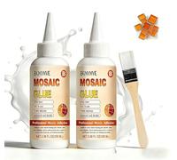 BOMVMVE Collante Trasparente per Mosaico, Colla per Vetro Mosaico e Ceramica, Impermeabile ad Asciugatura Rapida con Presa Forte, Perfetta per Piastrelle, Vetro, Ceramica, Pietra e Plastica -200ml
