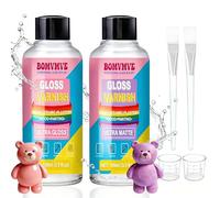 BOMVMVE Sigillante per Gesso Ceramico 200ml, con 100ml di Vernice Opaca e 100ml di Vernice, Impermeabile, Resistente ai Graffi e alle Crepe