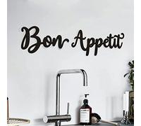 Bon Appetit Decorazione da parete Bon Appetit Targa da parete in metallo per casa colonica Cucina Arte da parete Sala da pranzo Cucina Cartello da appendere Inaugurazione della casa Regalo