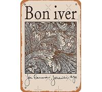Bon Iver - Poster vintage in metallo con scritta "For Emma, Forever Ago", 30,5 x 20,3 cm, decorazione da parete per casa, bar, uomo
