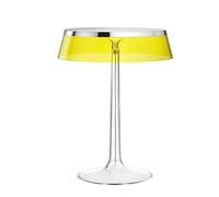 Bon Jour Lampada Da Tavolo Cromo Con Paralume Giallo