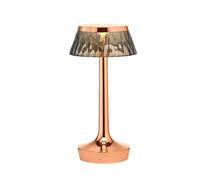 Bon Jour Unplugged Lampada Da Tavolo Rame Con Paralume Naturale