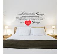 Bon Jovi - Always Testo Canzone - Muro Adesivo Trasferimento Decalcomania