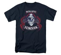 Bon Jovi - Forever Skull - T-Shirt A Maniche Corte Unisex Per Adulti - Blu