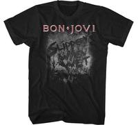 Bon Jovi More Scivoloso Quando Bagnato Glam Metallo Pop Classico Rock T-Shirt