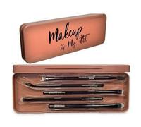 bonvoyage Essentials Blending is My Cardio, Set Pennelli 4-Pezzi per Make up Viso, Include Pennelli per Contour, Correttore, Illuminante e per Fornire una Semplice Applicazione del Trucco