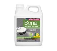 Bona Detergente per pavimenti con superficie dura per robot pulitore da 2,5 l, robot aspirapolvere e aspirapolvere a umido e secco, aspirapolvere concentrato con profumo di limone e menta