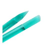 Bona Fide Beauty Spingi cuticole in vetro, 1 bastoncino per manicure verde con custodia, rimuovi cuticole a doppia estremità